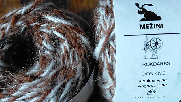 Ratiņvērpta dzija, 50g/Angora/alpaka