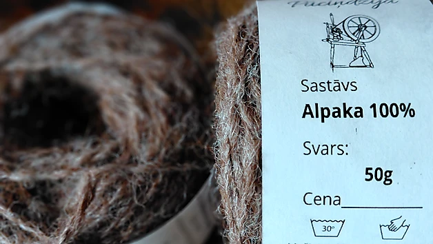 Ratiņvērpta dzija, 50g/ alpaka 100%